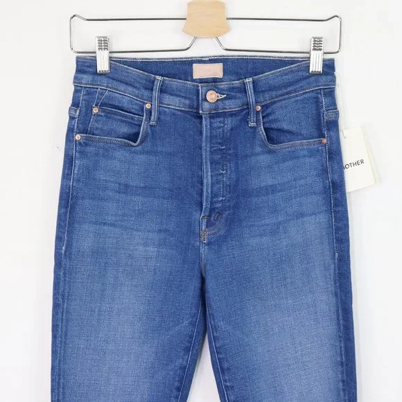 NWT Mother The Super Stunner Ankle Jeans Heart Print Pocket Double Vision 26 - Picture 8 of 8